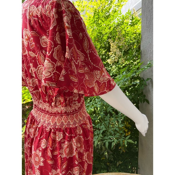 Angies Red Floral Printed Maxi Dress Bohemian Elegance for Spring* Size MED WD46 - Picture 13 of 14